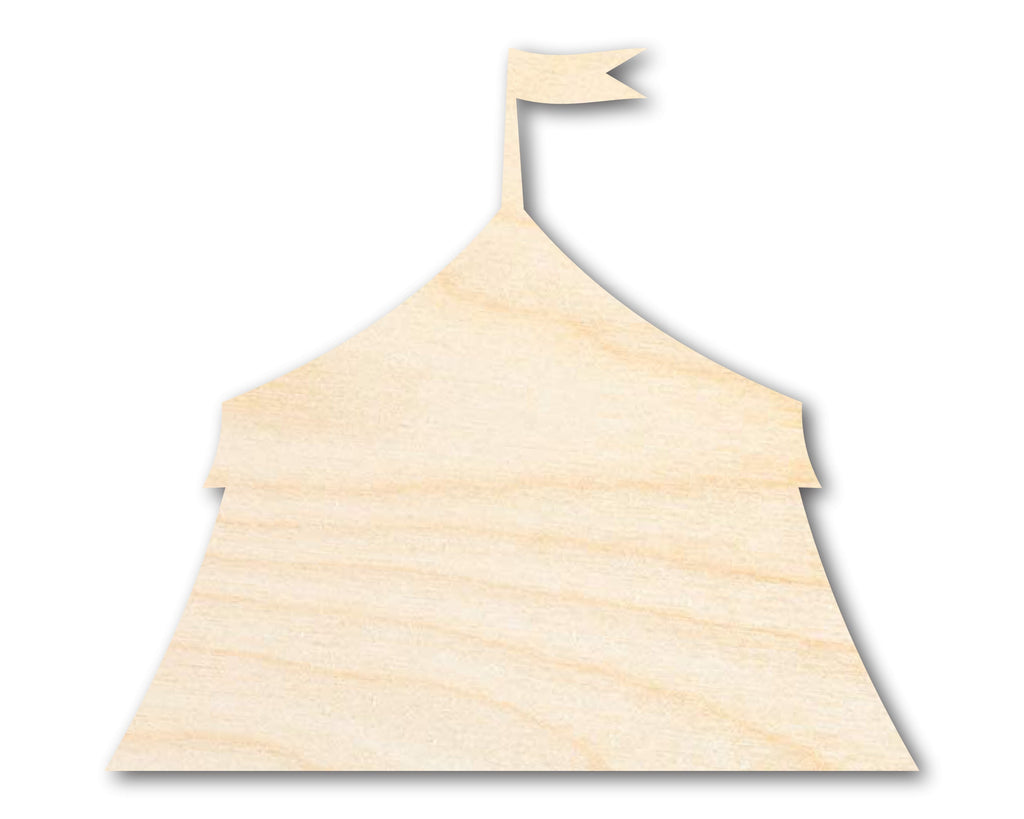 Unfinished Wood Circus Tent Shape | Fair | Craft Cutout | up to 46" DIY