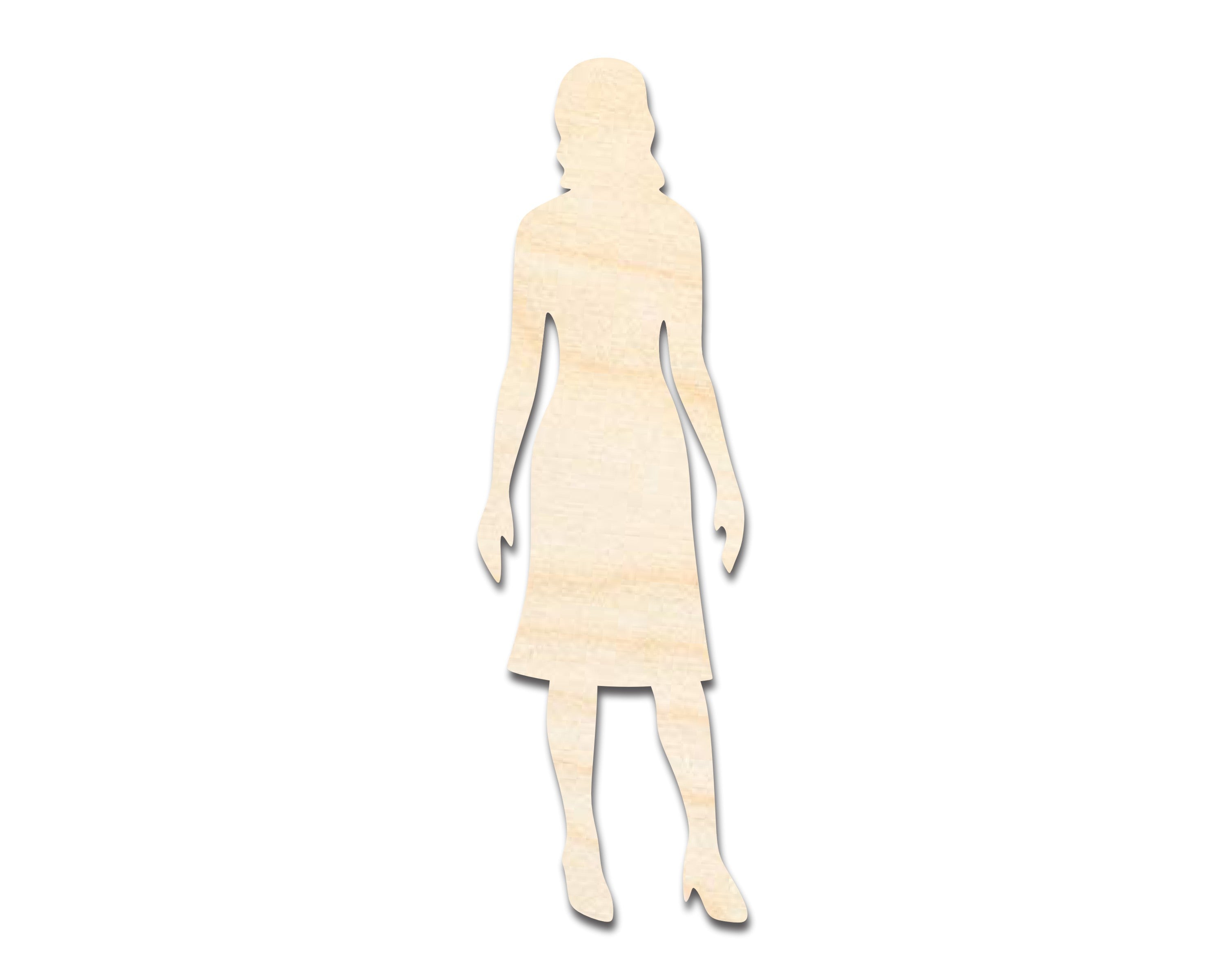 Unfinished Wood Woman Shape - Craft - up to 46" DIY
