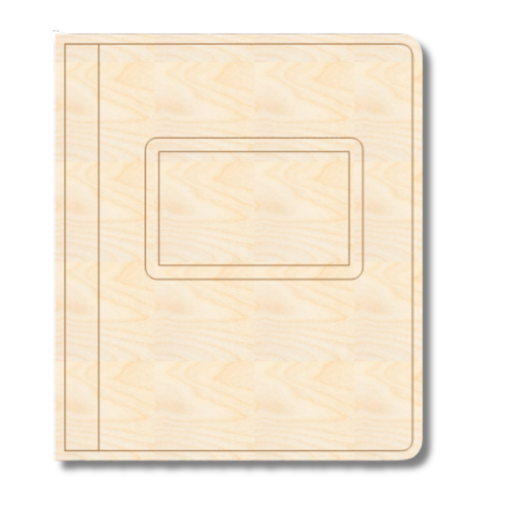 Unfinished Wood Etched Composition Notebook Shape | Paint By Line Crafts | up to 30" DIY