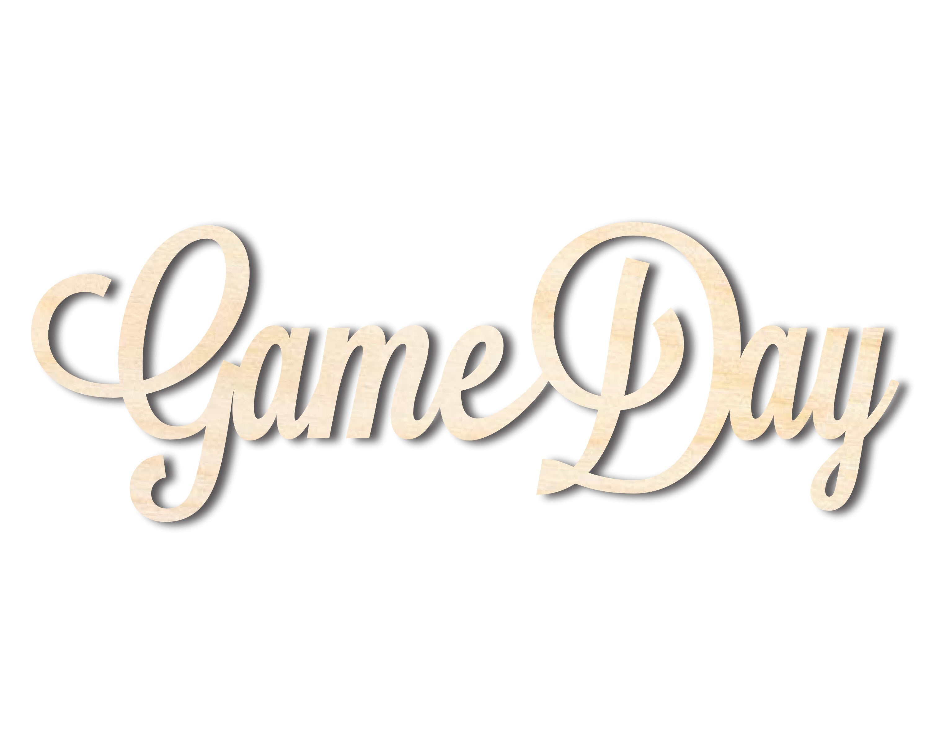 Unfinished Wood Game Day Shape - Word Craft - up to 46"