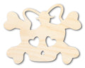 Unfinished Wood Girl Skull Shape | Craft Cutout | up to 46" DIY