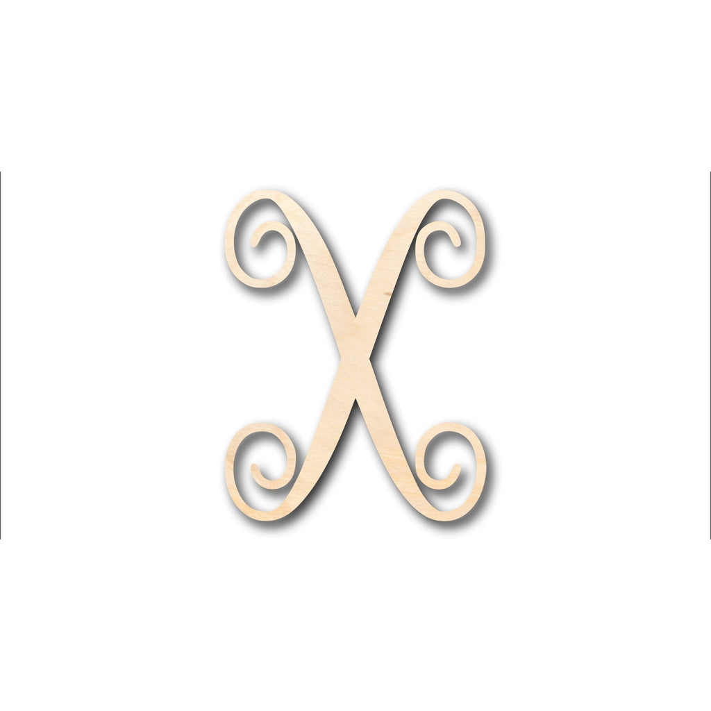 Unfinished Wood Monogram X Shape - Craft - up to 46" DIY