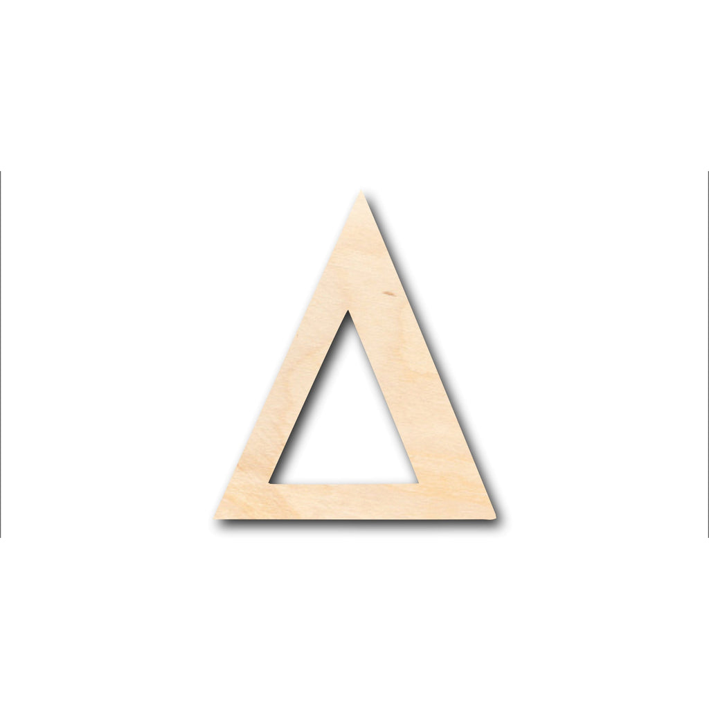 Unfinished Wood Bold Delta Shape - Craft - up to 46" DIY