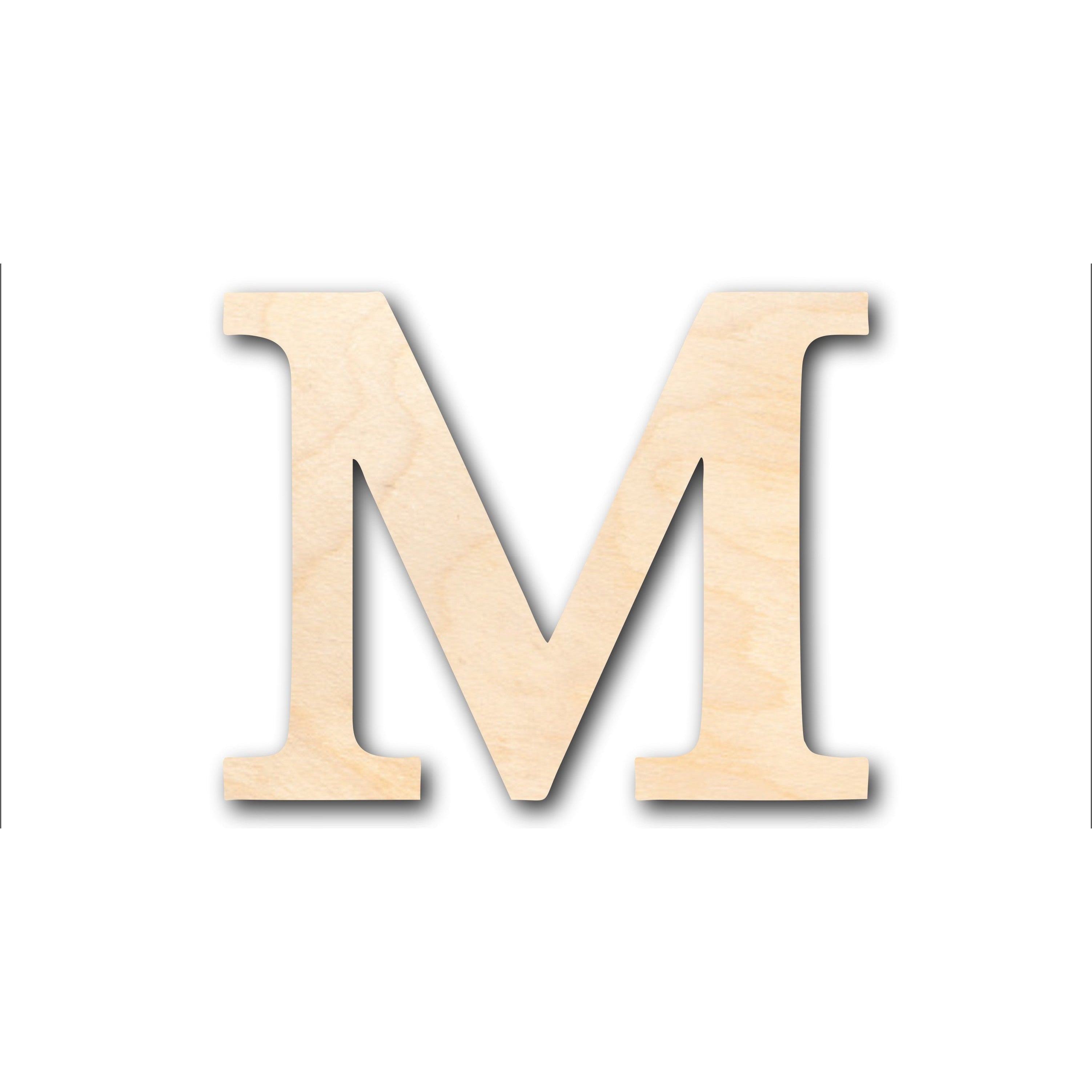 Unfinished Wood Bold Mu Shape - Craft - up to 46" DIY
