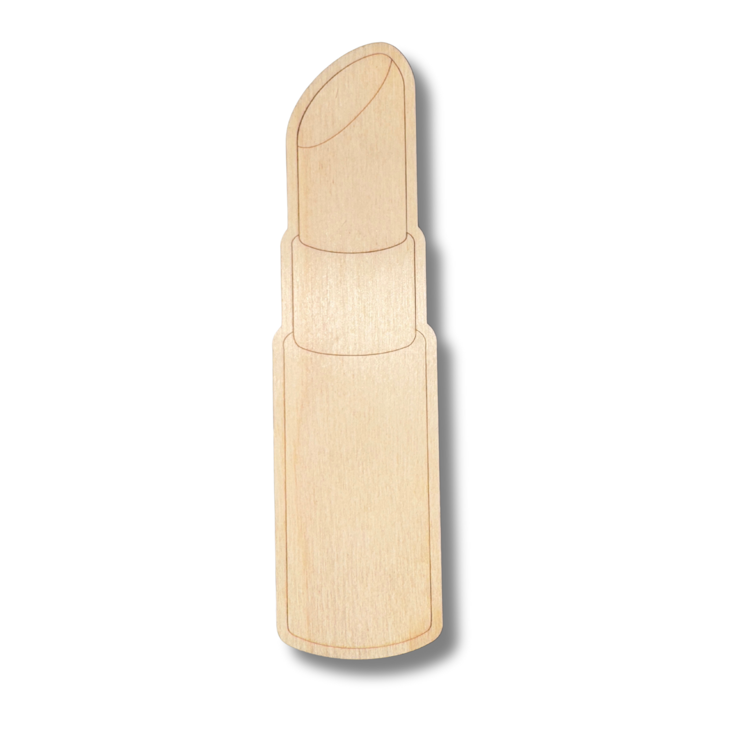 Unfinished Wood Etched Lip Stick Shape | Paint By Line Crafts | up to 30" DIY