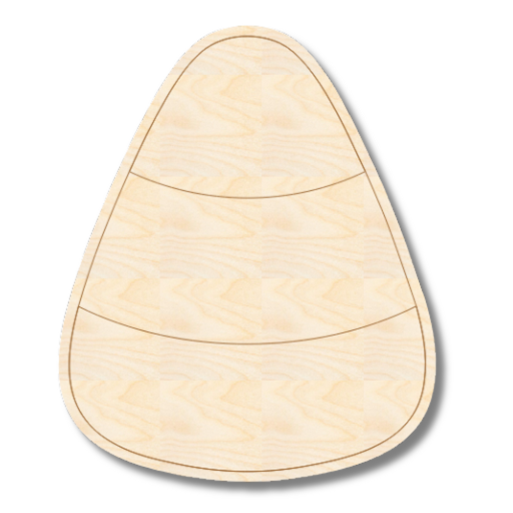 Unfinished Wood Etched Candy Corn Shape | Paint By Line Crafts | up to 30" DIY