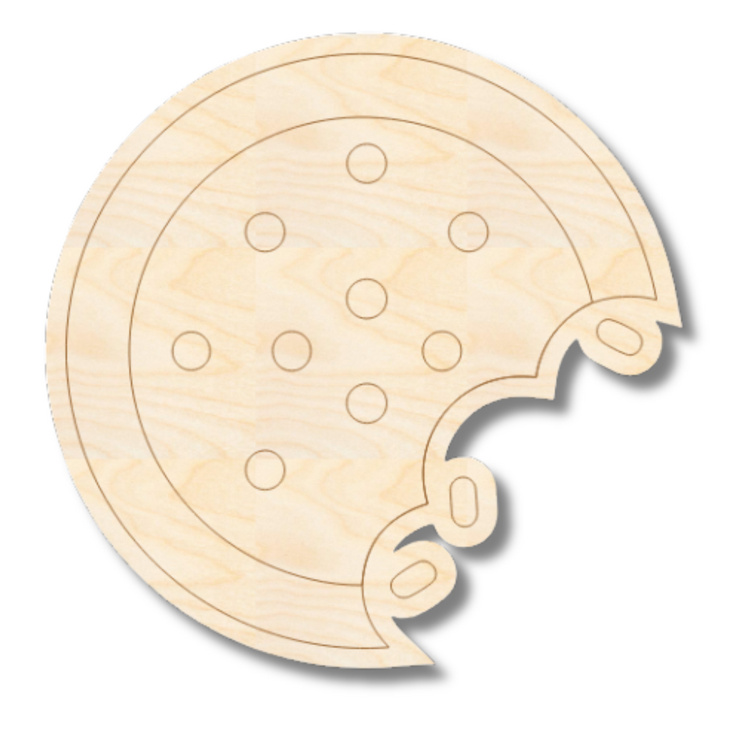 Unfinished Wood Etched Sugar Cookie Shape | Paint By Line Crafts | up to 30" DIY