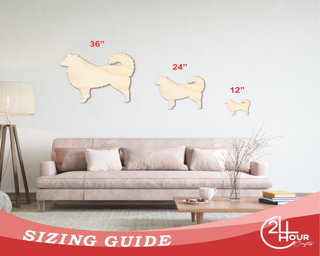 Unfinished Wood Australian Shepherd Dog Shape - Dog Craft - up to 46" DIY