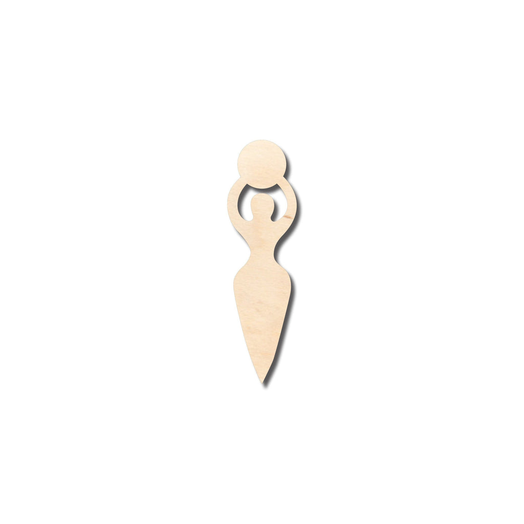 Unfinished Wood Moon Goddess Shape - Craft - up to 46" DIY