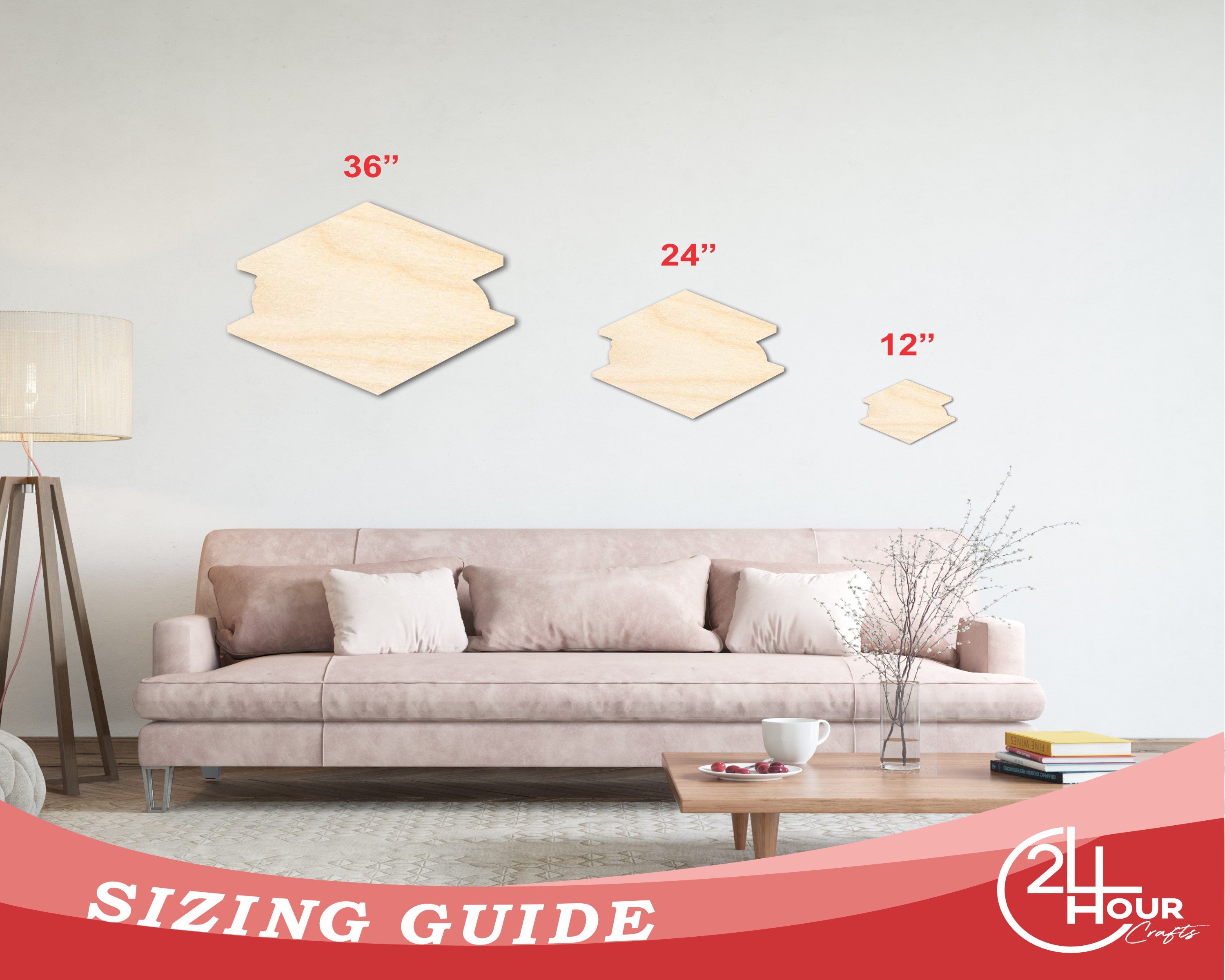 Unfinished Wood S'more Shape - Campfire Craft - up to 46" DIY