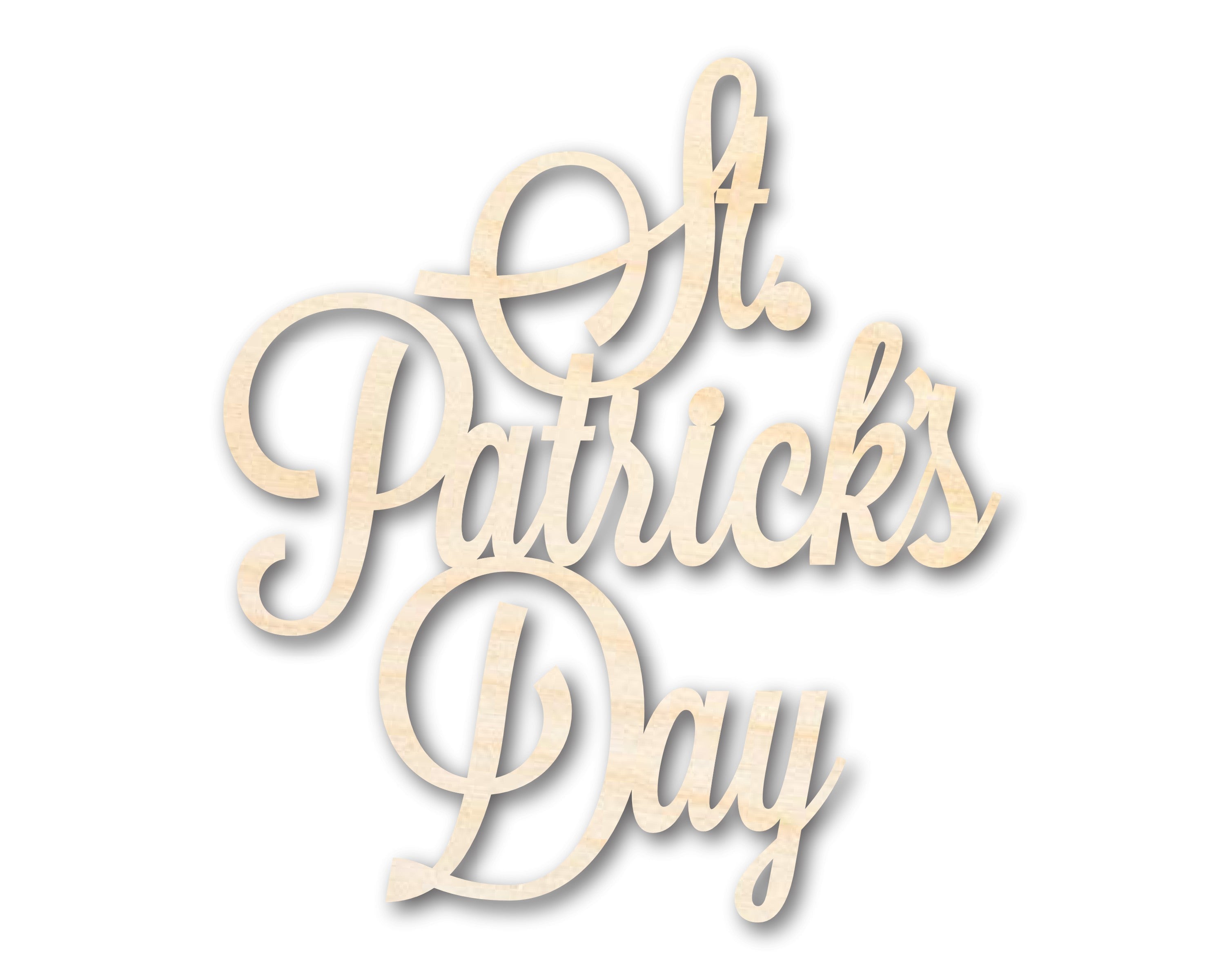 Unfinished Wood St Patricks Day Shape - Word Craft - up to 46"