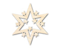 Unfinished Wood Starburst Shape | Craft Cutout | up to 46" DIY