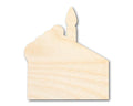 Unfinished Wood Birthday Cake Slice Shape | DIY Craft Cutout | up to 46" DIY