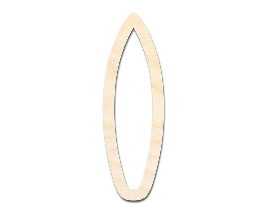 Unfinished Wood Surfboard Outline Shape | DIY Craft Cutout | up to 46" DIY