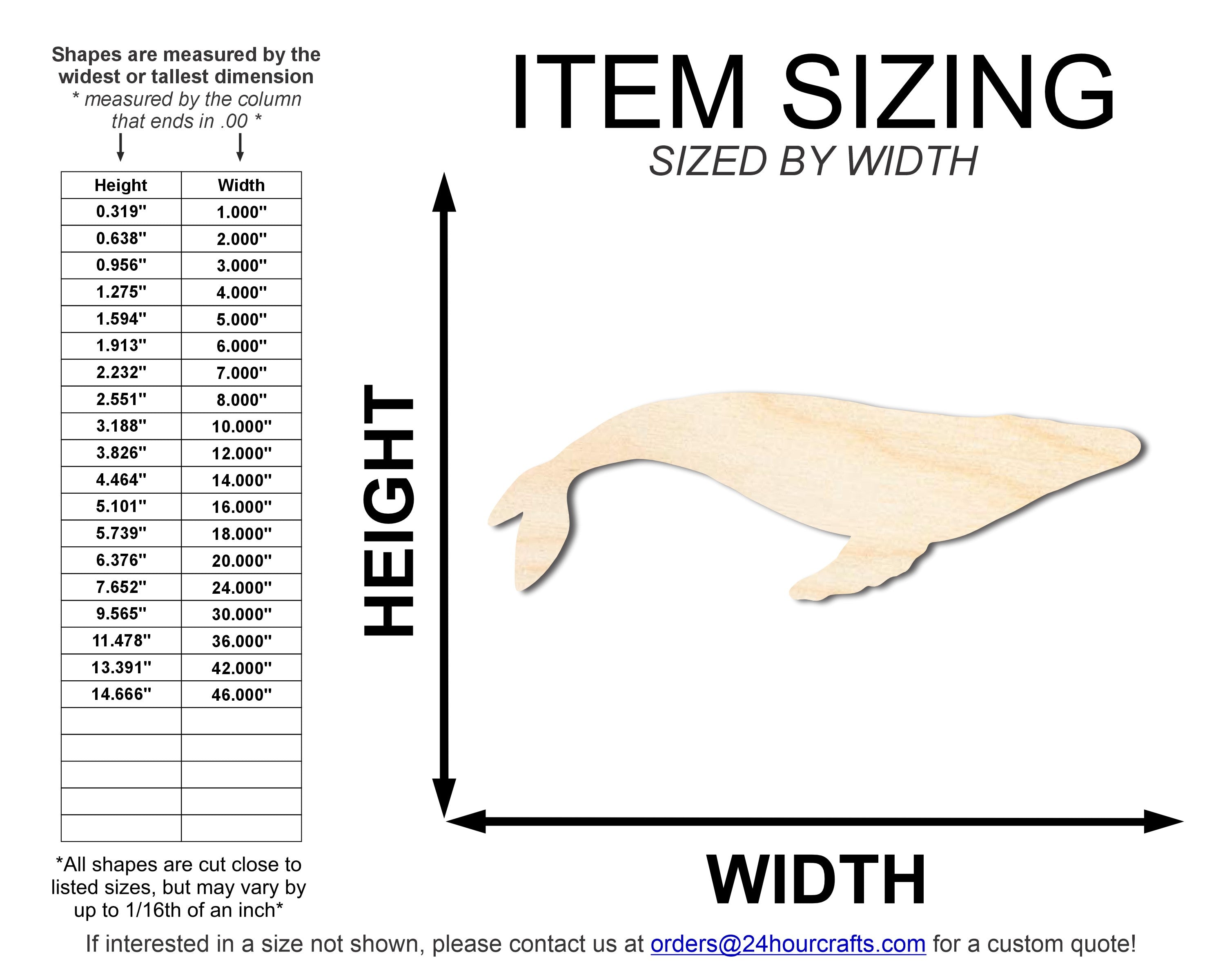 Unfinished Wood Hump Back Whale Shape | DIY Craft Cutout | up to 46" DIY
