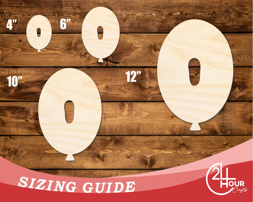 Unfinished Wood Balloon Letter O Shape | DIY Craft Cutout | up to 46" DIY