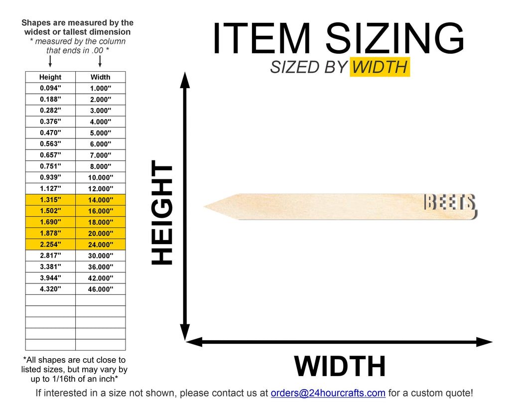 Unfinished Wood Beets Garden Stake | DIY Craft Cutout | up to 24" DIY