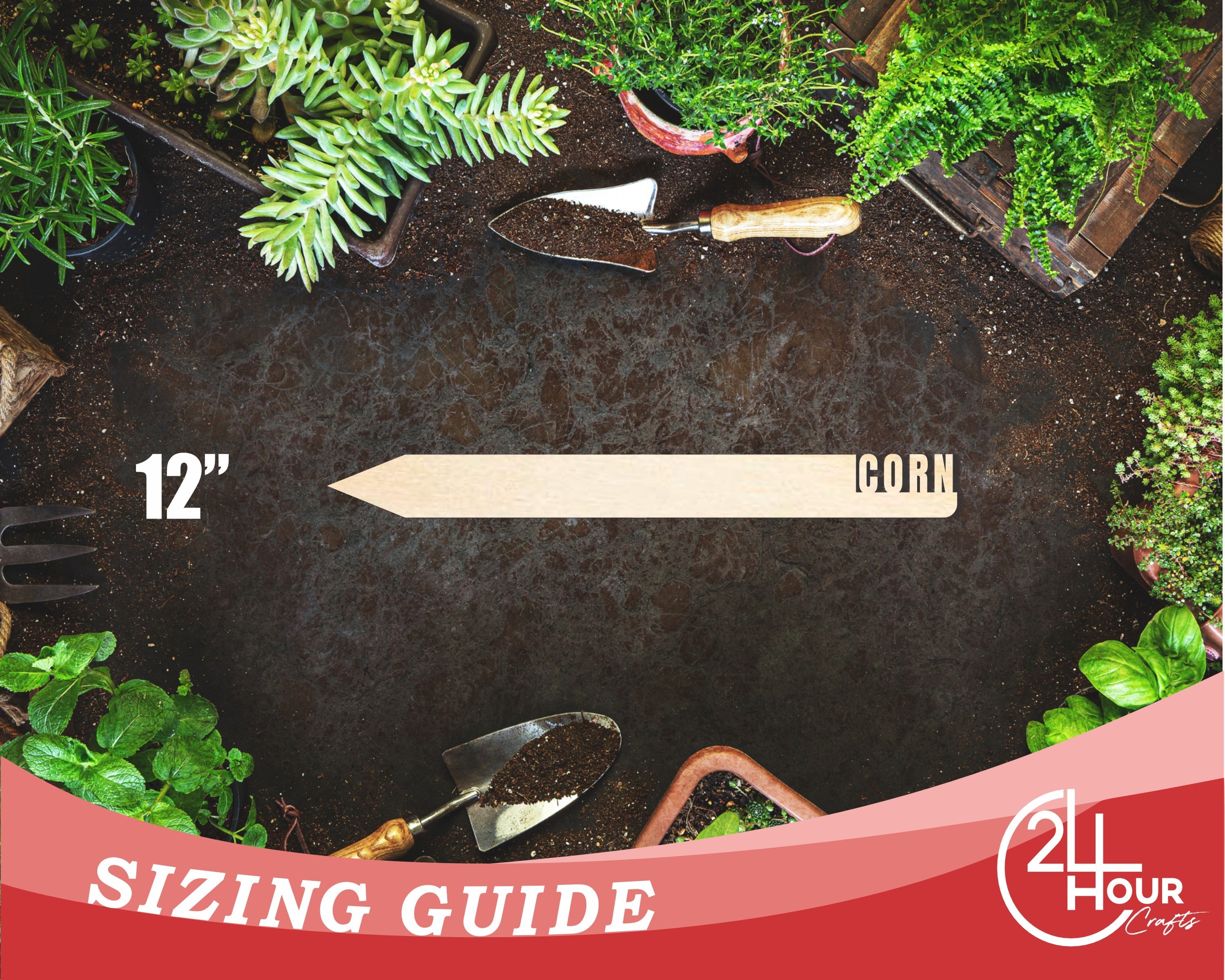 Unfinished Wood Corn Garden Stake | DIY Craft Cutout | up to 24" DIY