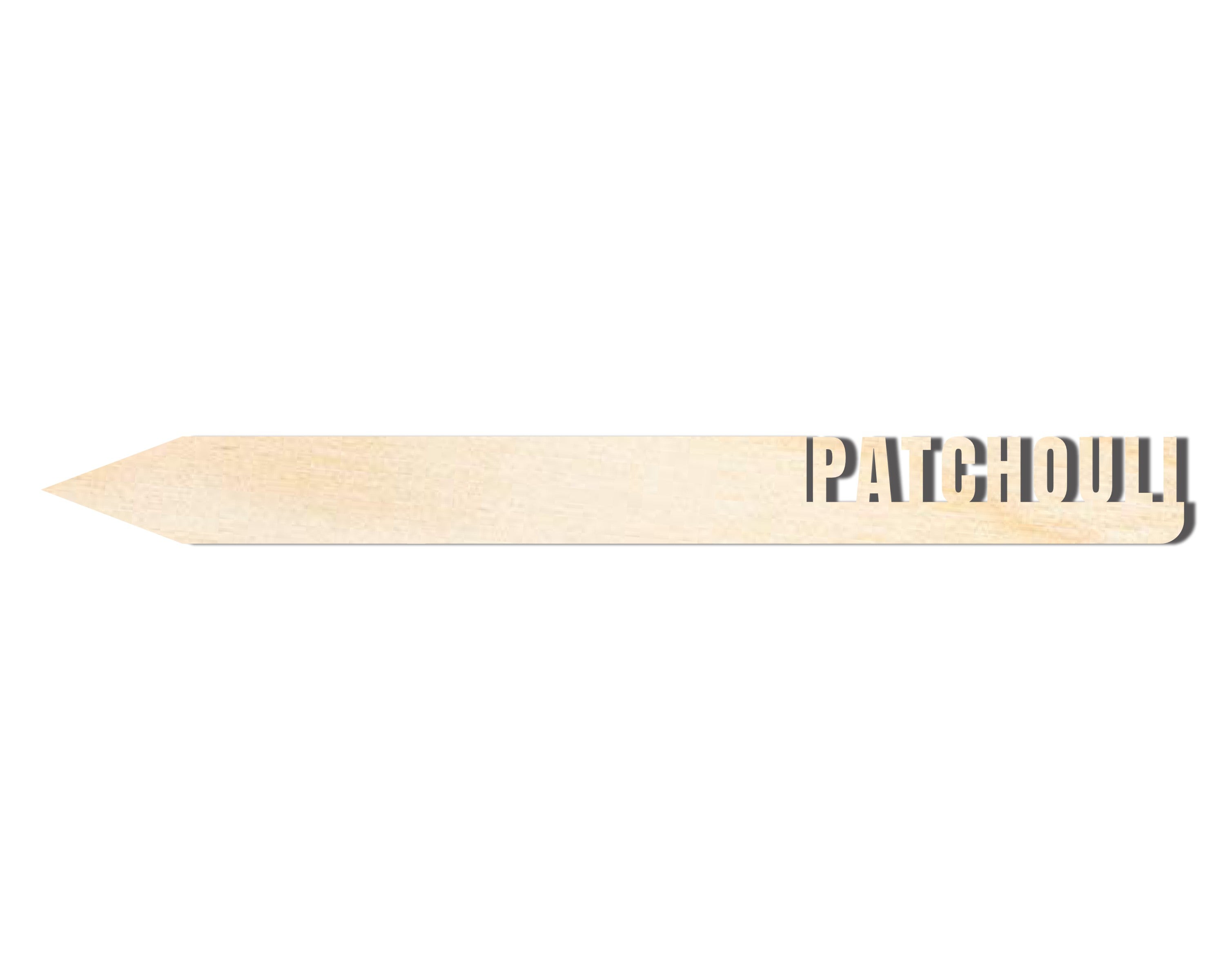 Unfinished Wood Patchouli Garden Stake | DIY Craft Cutout | up to 24" DIY