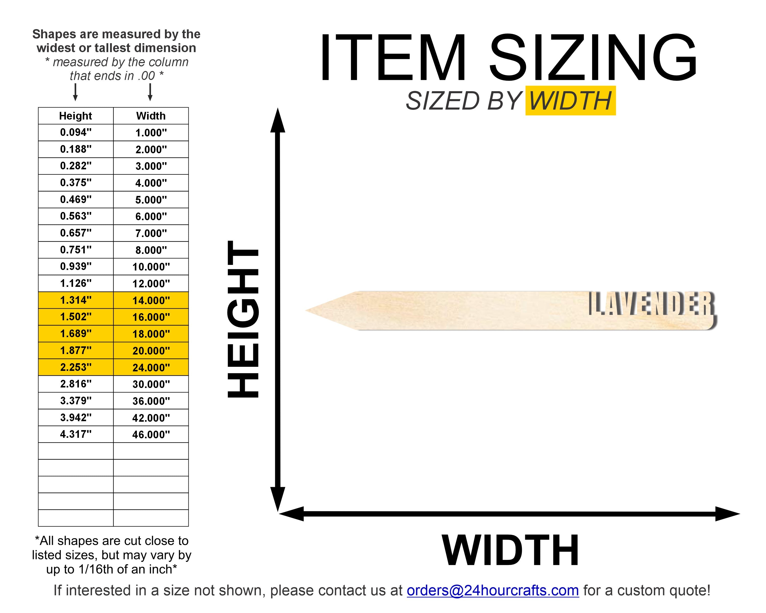 Unfinished Wood Lavender Garden Stake | DIY Craft Cutout | up to 24" DIY