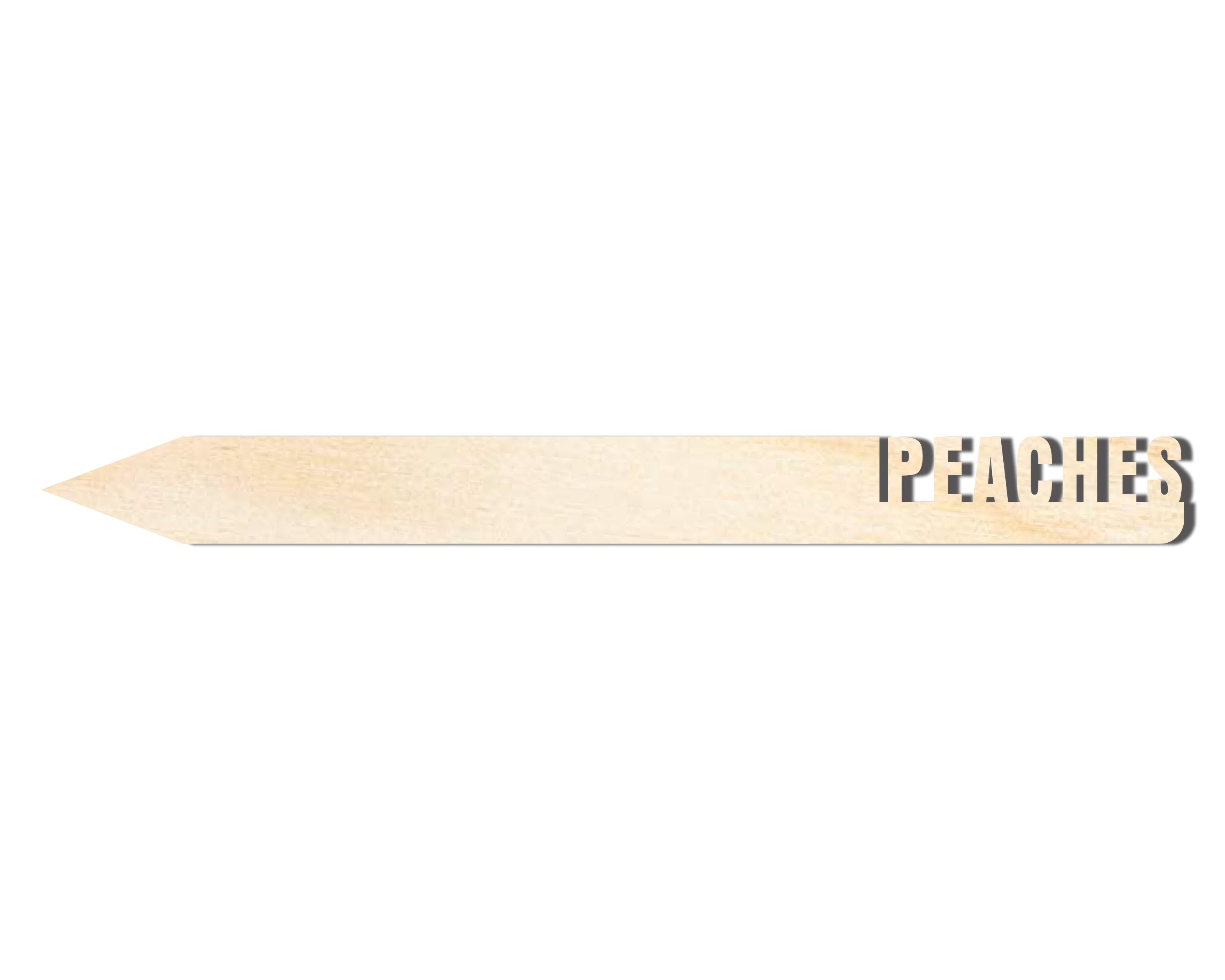 Unfinished Wood Peaches Garden Stake | DIY Craft Cutout | up to 24" DIY