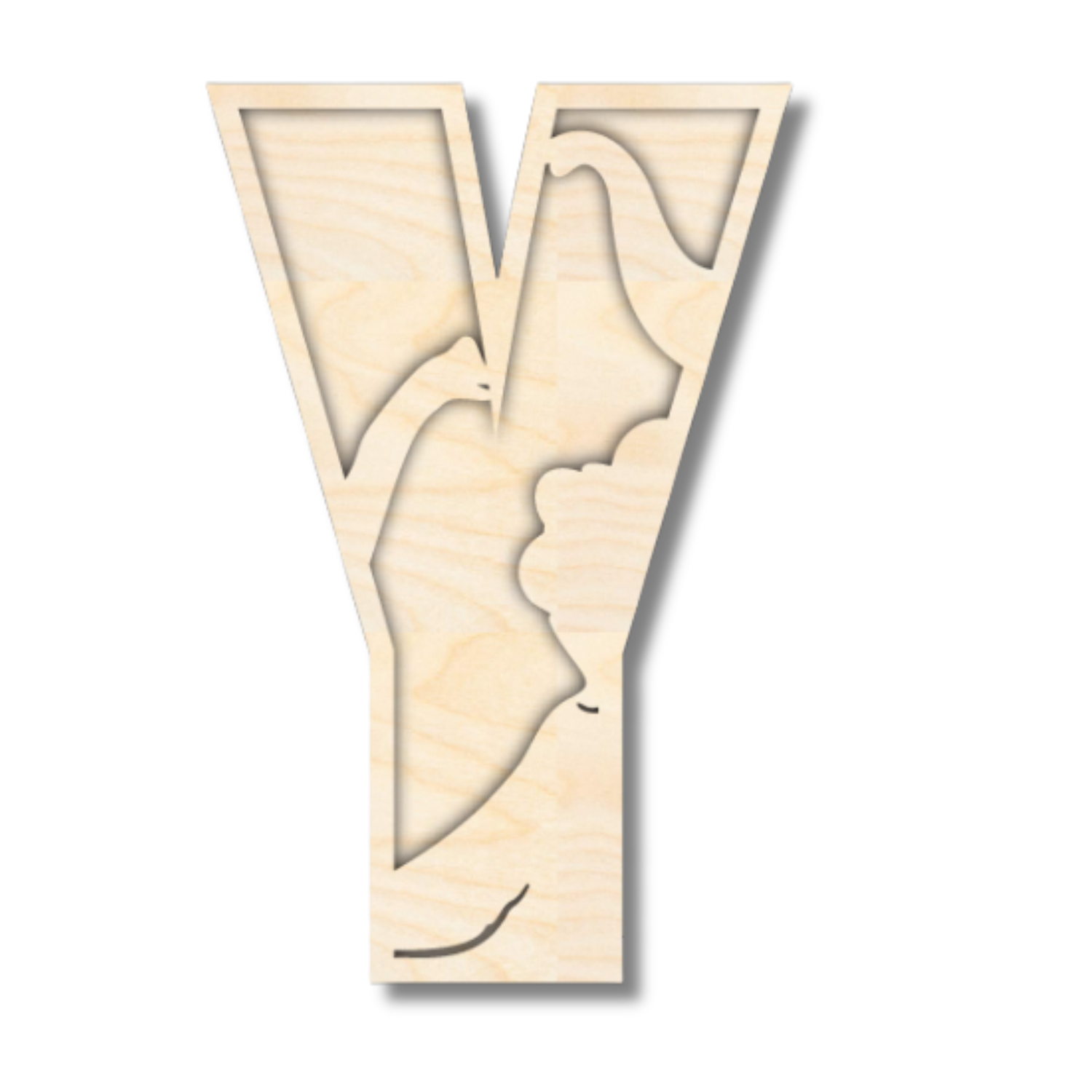 Unfinished Wood Layered Themed Letters | Dinosaur | A-Z | 2 Piece | up to 24"