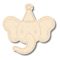 Unfinished Wood Etched Birthday Elephant Shape | Paint By Line Crafts | up to 30" DIY