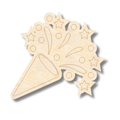 Unfinished Wood Etched Confetti Shape | Paint By Line Crafts | up to 30" DIY
