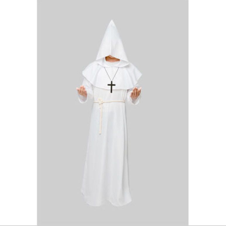 Halloween costume medieval monk cloak suit