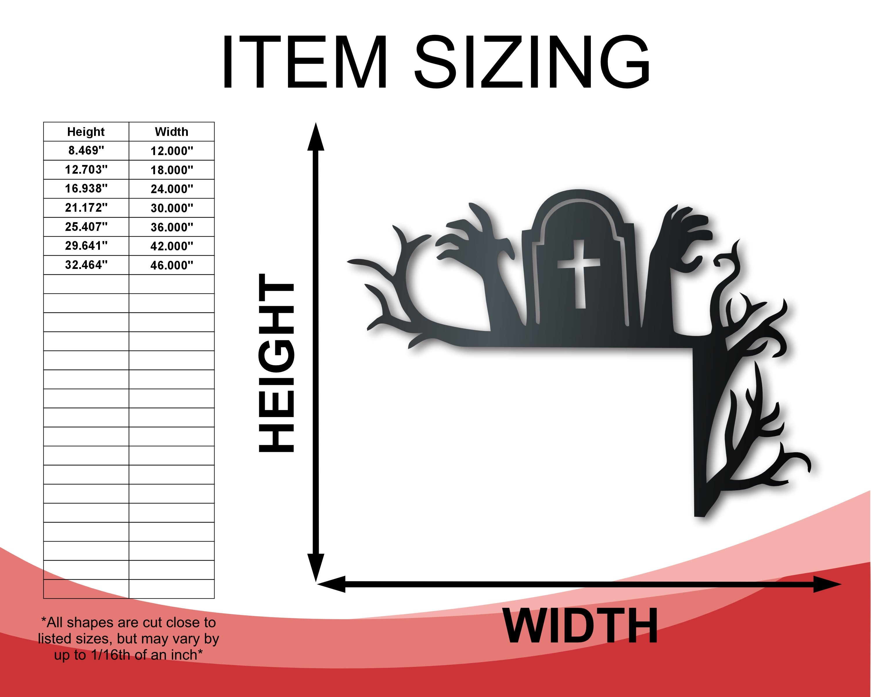 Metal Zombie Corner Wall Art | Indoor Outdoor | Up to 46" | Over 20 Color Options