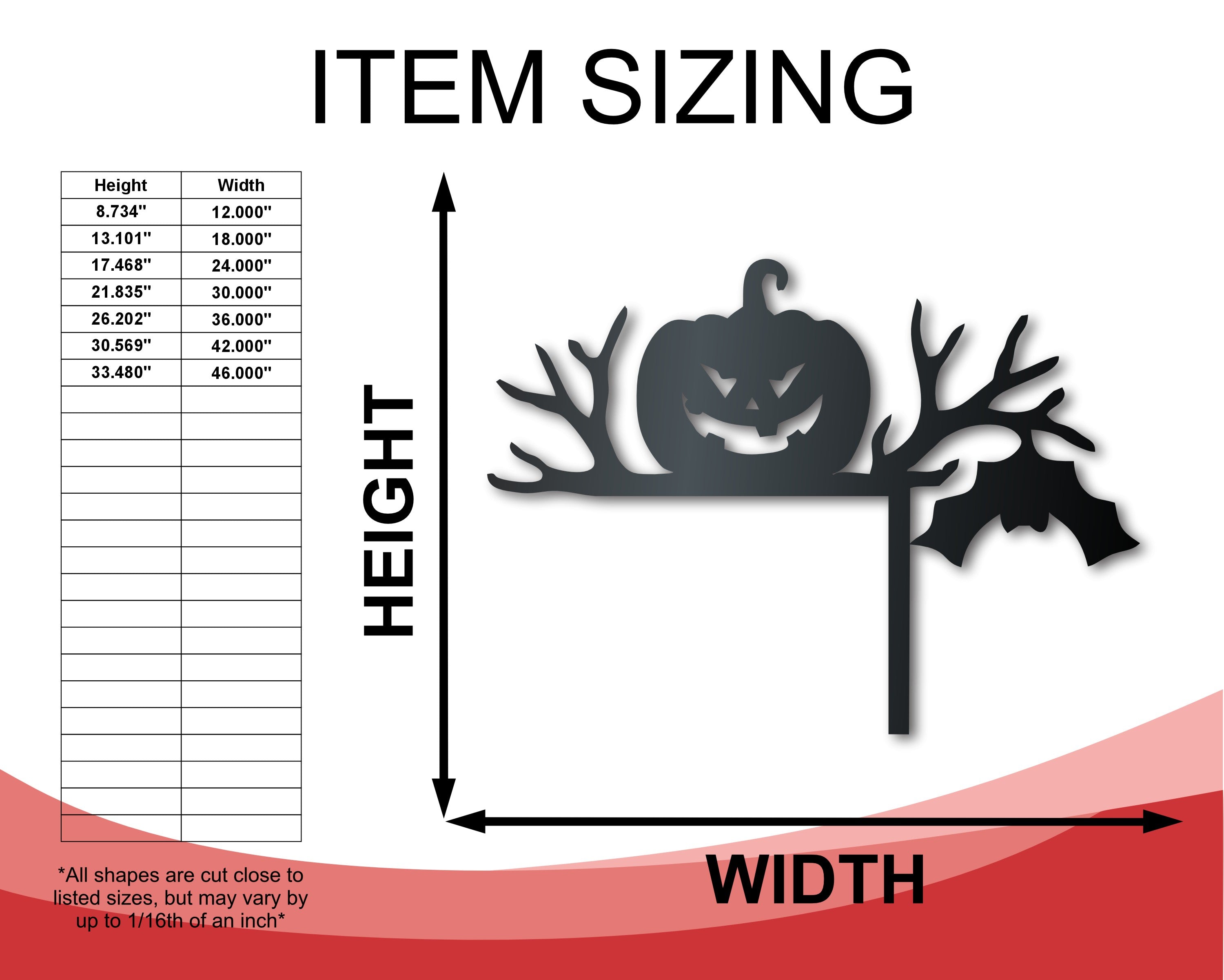 Metal Pumpkin and Bat Corner Art | Halloween | Indoor Outdoor | Up to 36" | Over 20 Color Options