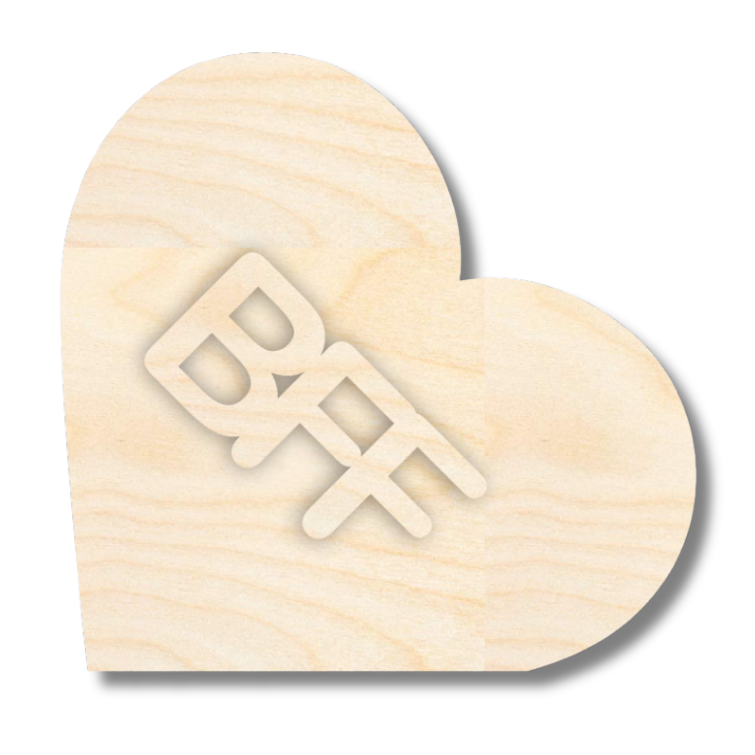NEW Unfinished Wood Layered Conversation Heart Shelf Sitter | 6" Wide| 1/2" and 1/4" Wood | Wood Craft DIY