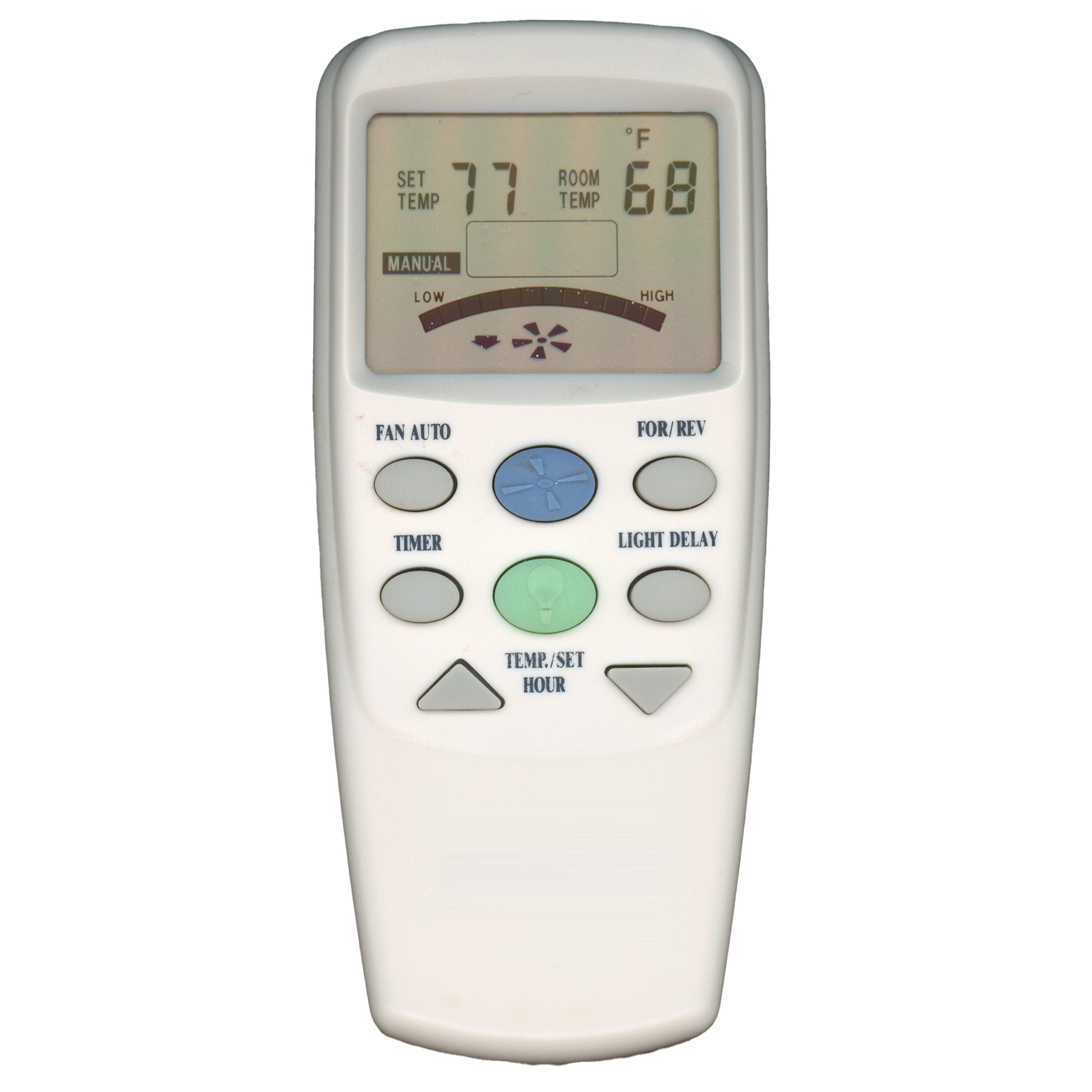 Hampton Bay CHQ8BT7096T Ceiling Fan Remote Control | With Reverse Button | Thermostatic | LCD Temp Display - CHQ8BT7096T