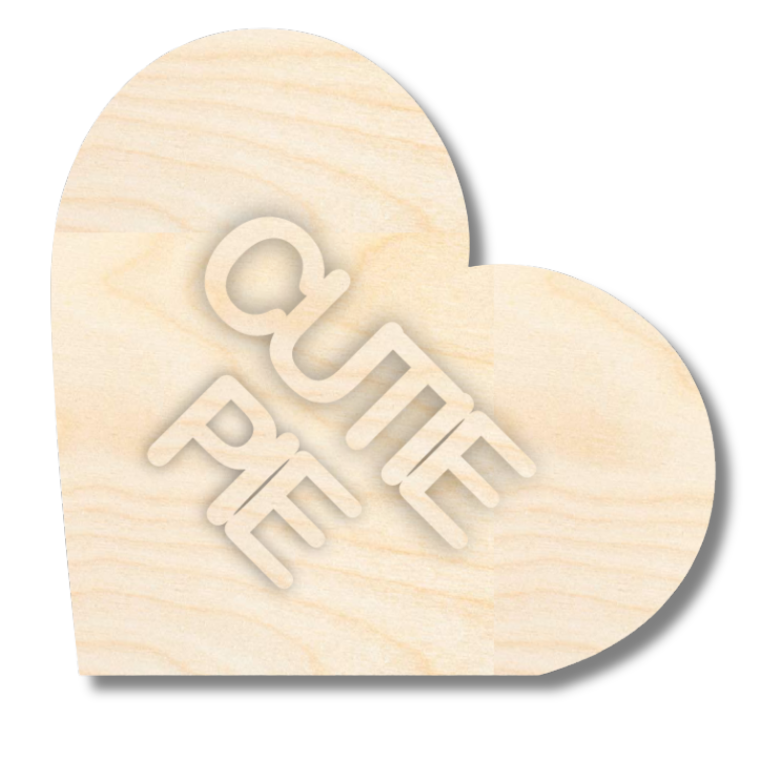 NEW Unfinished Wood Layered Conversation Heart Shelf Sitter | 6" Wide| 1/2" and 1/4" Wood | Wood Craft DIY