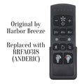 Harbor Breeze FA0198 Ceiling Fan Remote Control | Arbormere 60-in  | 4L000016210, A25-FA0198A