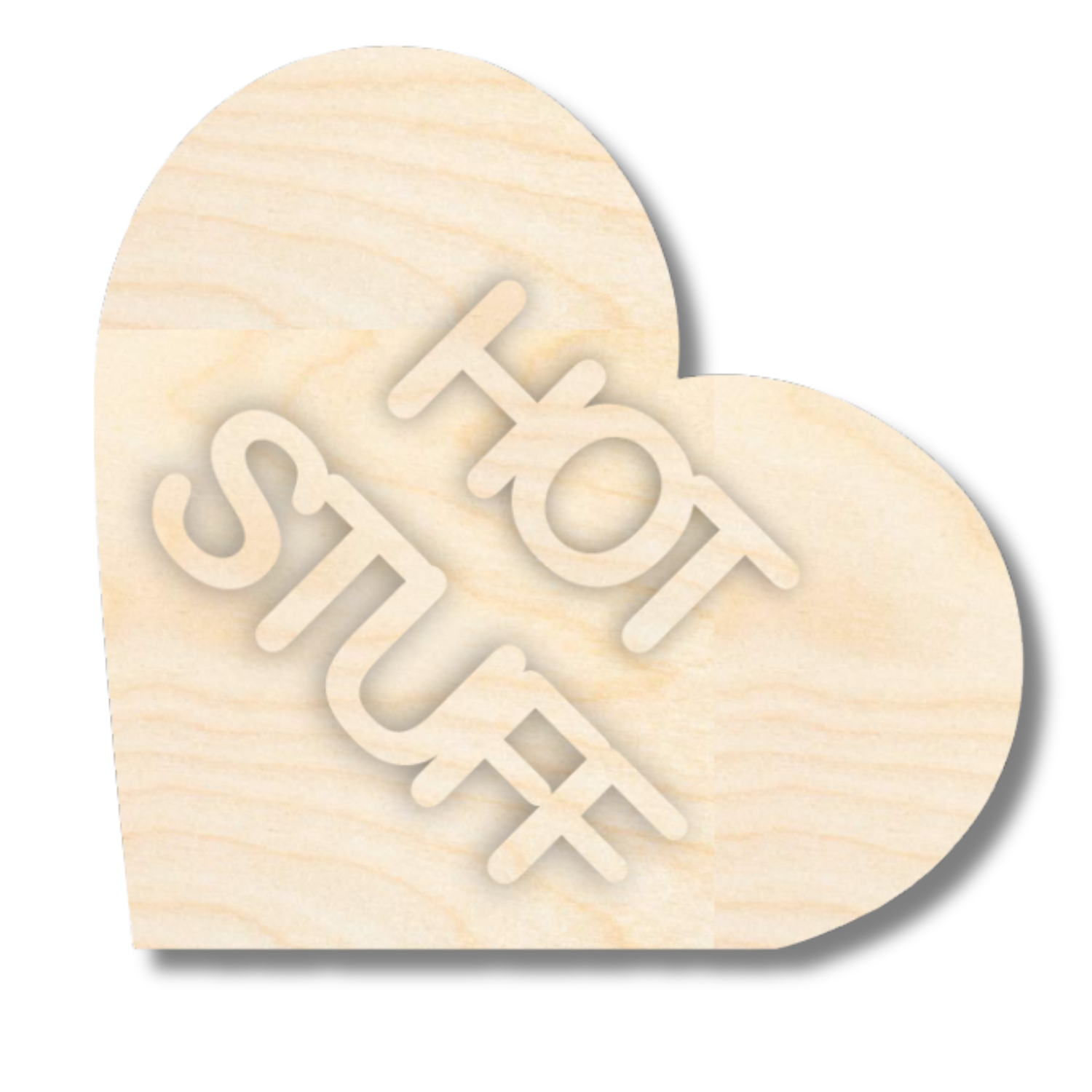 NEW Unfinished Wood Layered Conversation Heart Shelf Sitter | 6" Wide| 1/2" and 1/4" Wood | Wood Craft DIY