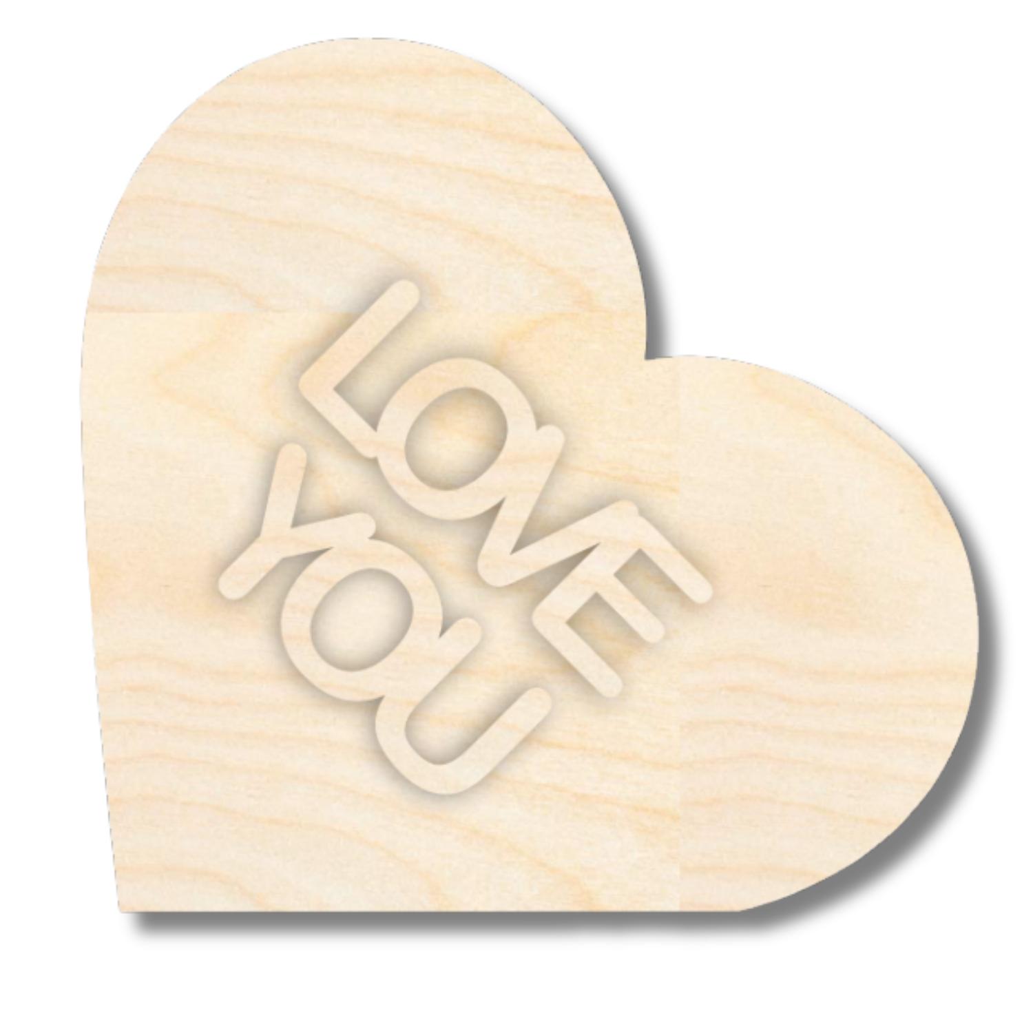 NEW Unfinished Wood Layered Conversation Heart Shelf Sitter | 6" Wide| 1/2" and 1/4" Wood | Wood Craft DIY