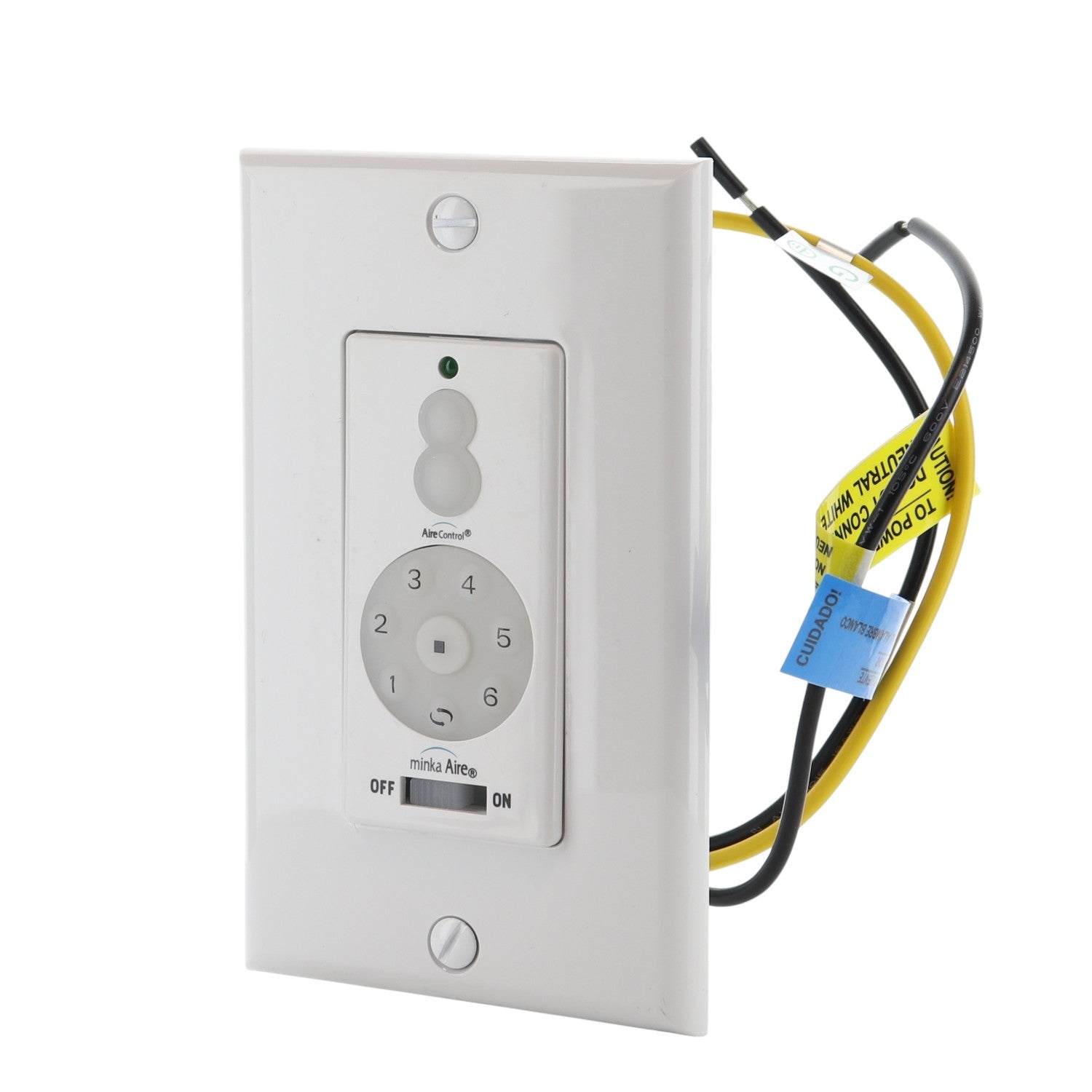 Minka-Aire WC1000 AireControl 6-Speed Wall Mount Ceiling Fan Remote Control | Up/Down Light | Dimming | For/Rev - WC1000