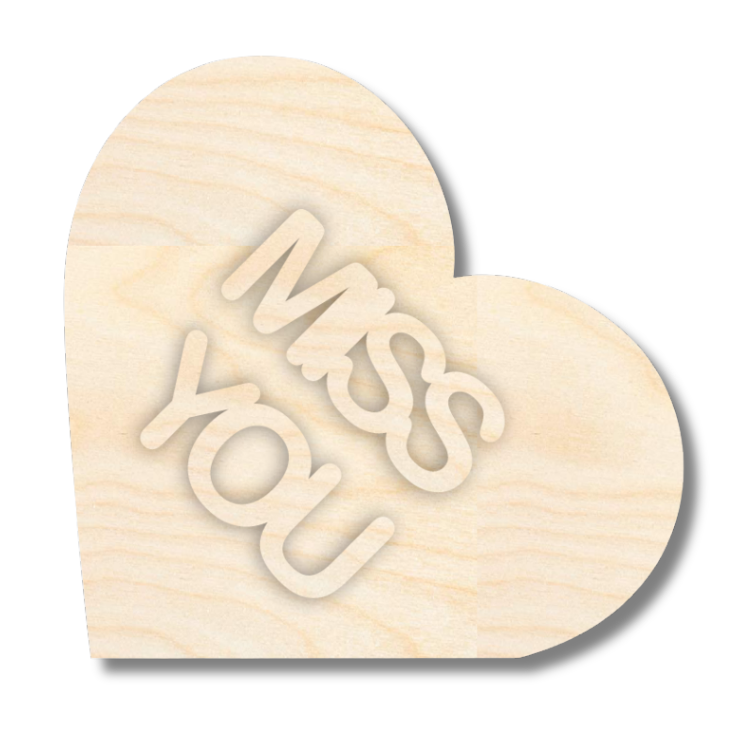 NEW Unfinished Wood Layered Conversation Heart Shelf Sitter | 6" Wide| 1/2" and 1/4" Wood | Wood Craft DIY