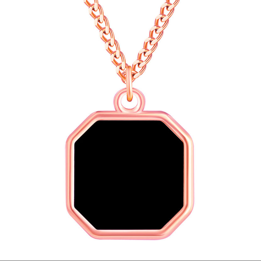 Personalized photo heating color changing necklace