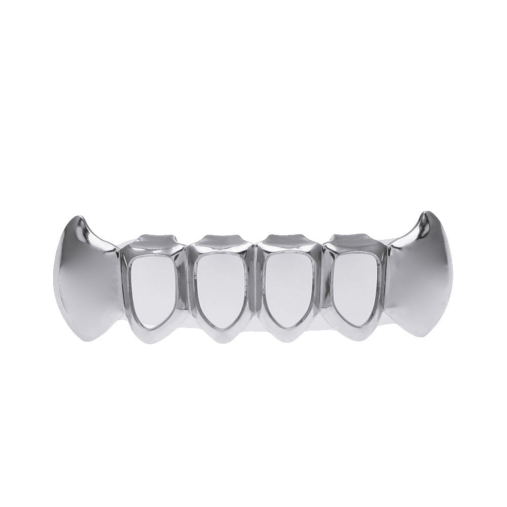 Hip-hop polished braces with gold electroplating