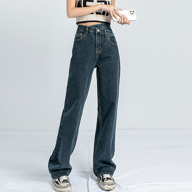 Jeans Women Wide Leg Pants Mom Femme High Waist Woman Trousers