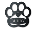 Metal Custom Pawprint Wall Art - Metal Sign - 14 Color Options