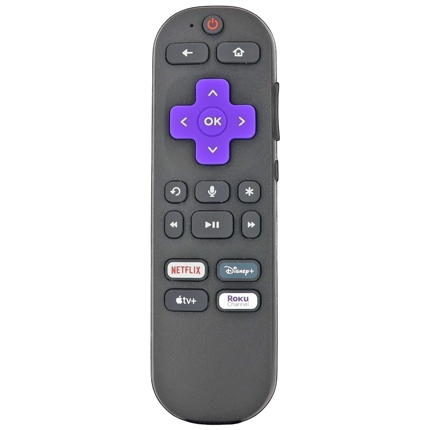 Substitute for Roku RCTR2 RF Streaming Remote Control 3226000146 [RCGZ1, NO GAME KEYS / HEADPHONE JACK]
