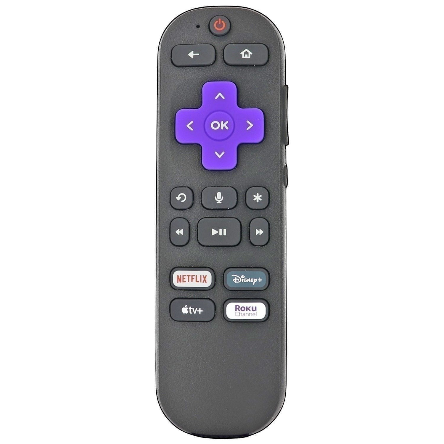 Substitute for Hisense RC-MC5 ROKU TV Remote Control 3226001169 [RCGZ1, NO HEADPHONE JACK / FAVORITE KEYS]