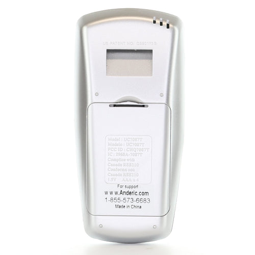 Anderic RR7087TR Replacement Thermostatic Ceiling Fan Remote Control with Reverse Key - CHQ7087T