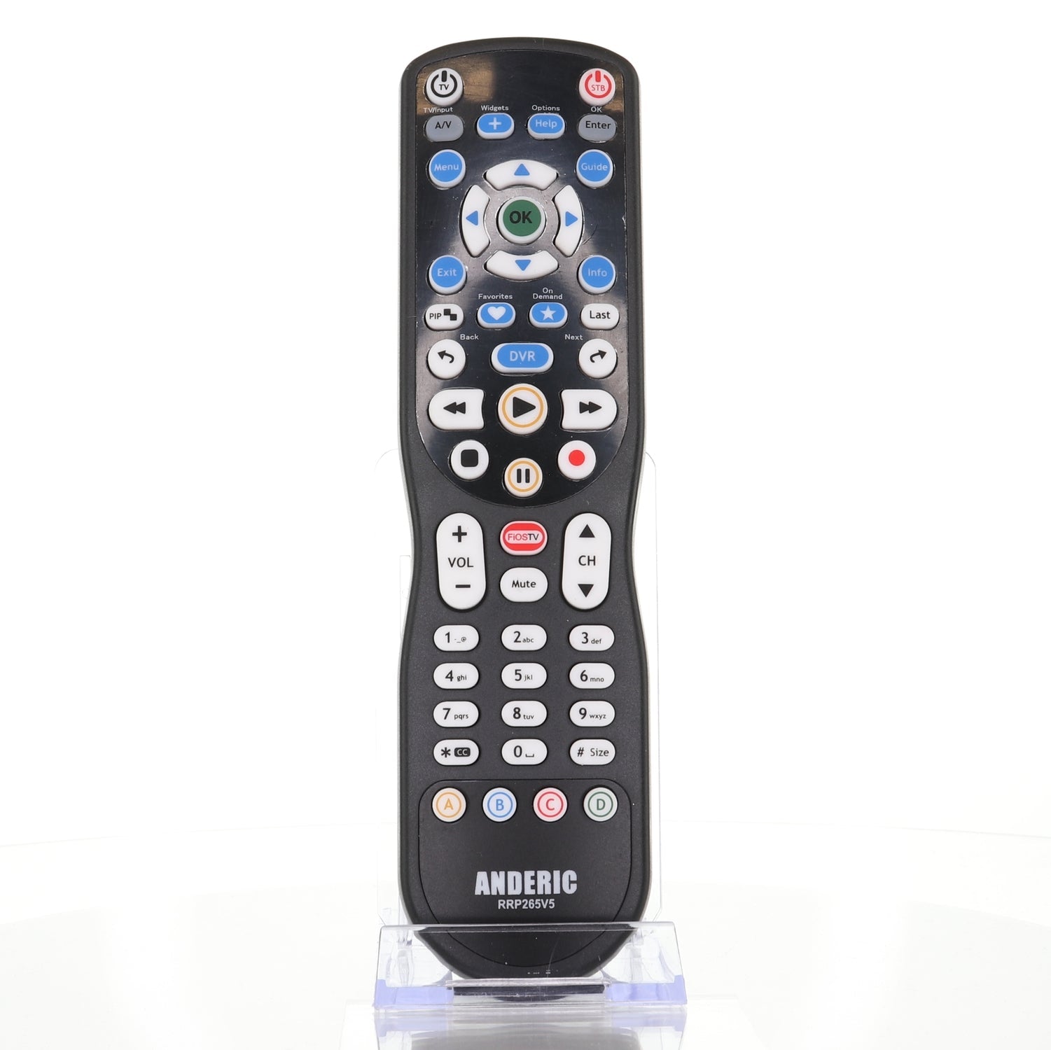 Anderic RRP265V5 Replacement 2-Device Universal Remote Control for Verizon FiOS Cable - P265v5