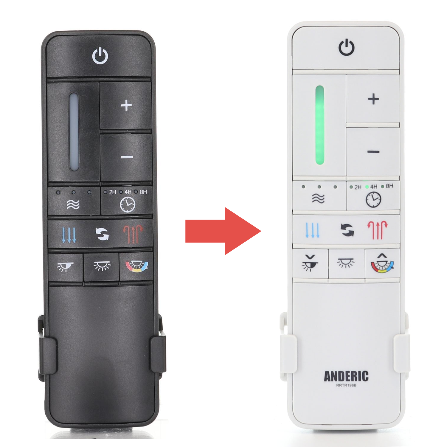 Anderic TR198B Replacement Ceiling Fan Remote Control for Home Decorators Collection 2AQZU-18012 / KUJCE10308 / TR198A / RRTR198B