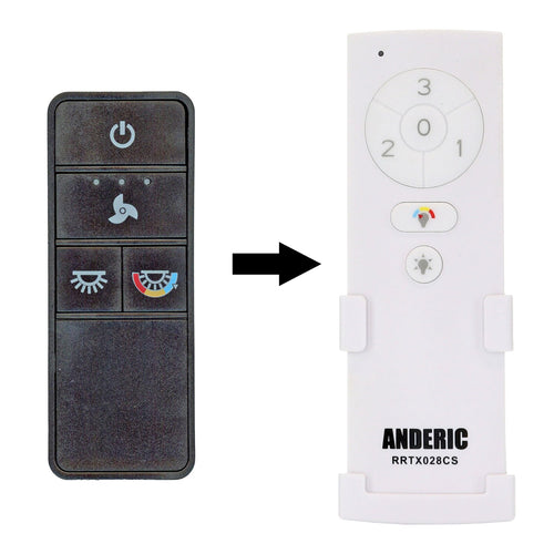 Anderic RRTX028CS Replacement Ceiling Fan Remote Control for Hampton Bay and Home Decorators Collection - TX028C-S