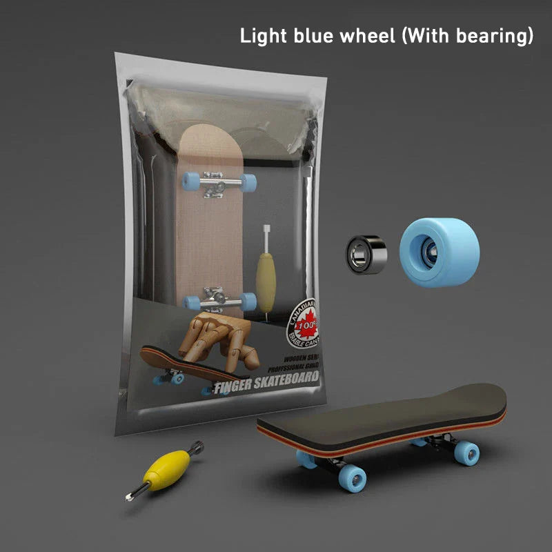 Maple Wood Finger Skateboard Toy | Mini Puzzle & Anti-Stress Gift